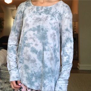 Soft and sexy blue long sleeve tee